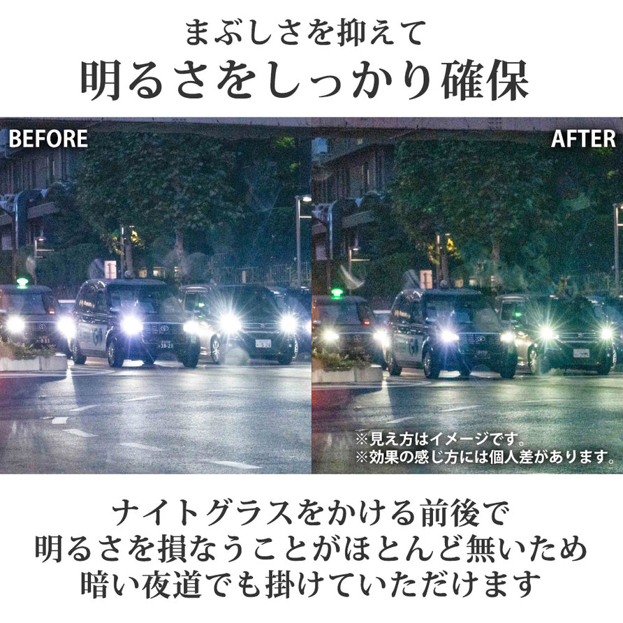 運転中の視界くっきり。夜専用のナイトグラス-オーバーグラスタイプ