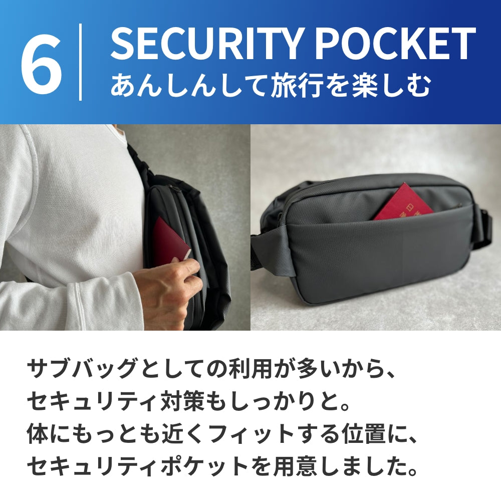 防水アクティブボディバッグ「QUICK PACK TRASPO 9」