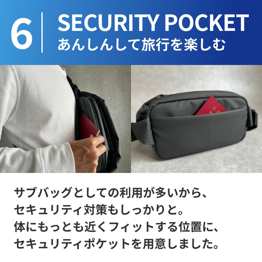 防水アクティブボディバッグ「QUICK PACK TRASPO 9」