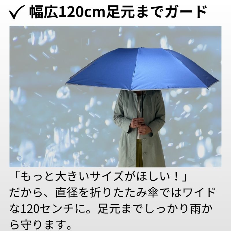 ワイドで晴雨兼用の逆折りたたみ傘【NURASAN-J 27