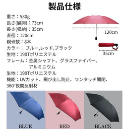 【50%OFF】ワイドで晴雨兼用の逆折りたたみ傘「NURASAN - J 27」 - NIGオンラインストア