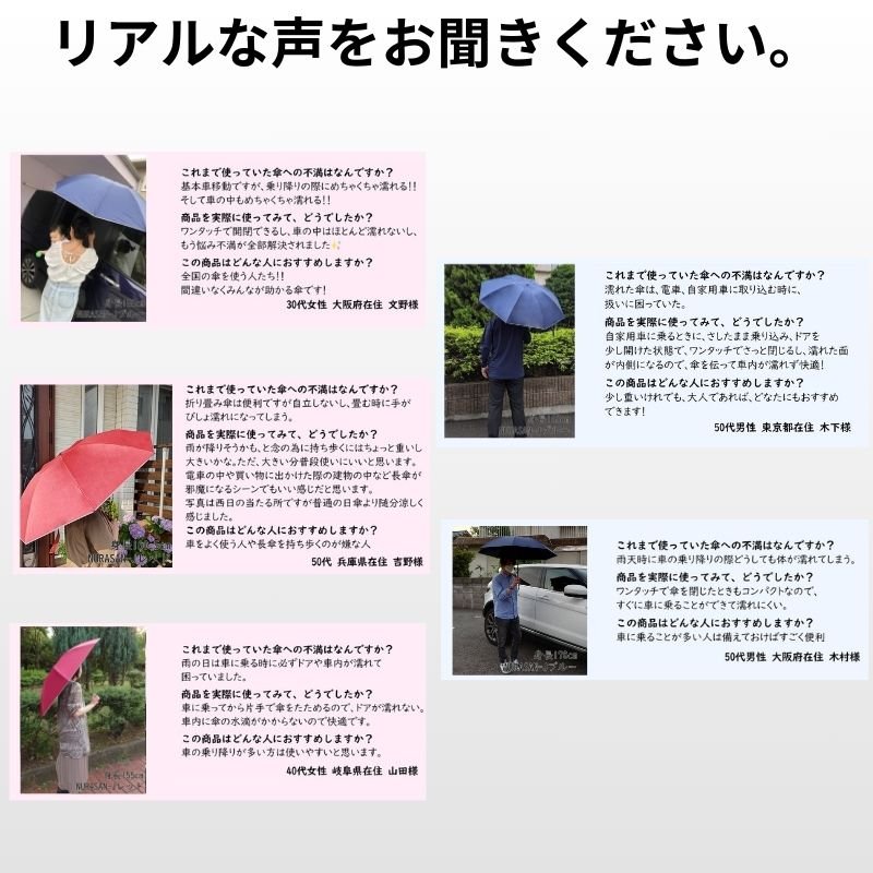 【50%OFF】雨x暑さx強風に対応した逆折りたたみ傘「NURASAN - JW」 - NIGオンラインストア