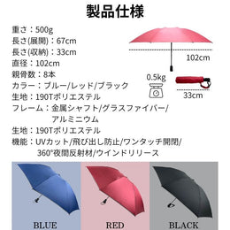 【50%OFF】雨x暑さx強風に対応した逆折りたたみ傘「NURASAN - JW」 - NIGオンラインストア