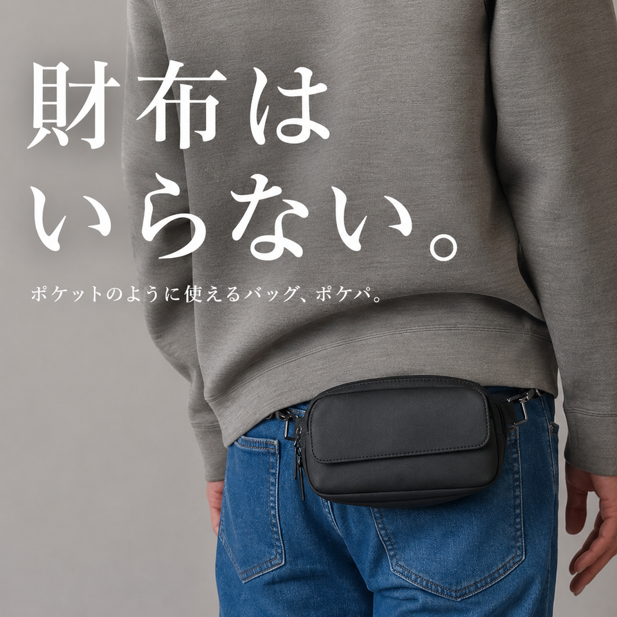 まるでポケットのようなバッグ「QUICK PACK pockepa」