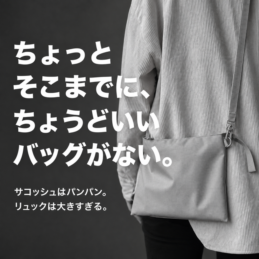 まるでポケットのようなバッグ「QUICK PACK pockepa」