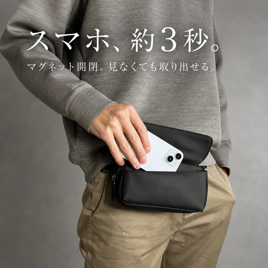 まるでポケットのようなバッグ「QUICK PACK pockepa」