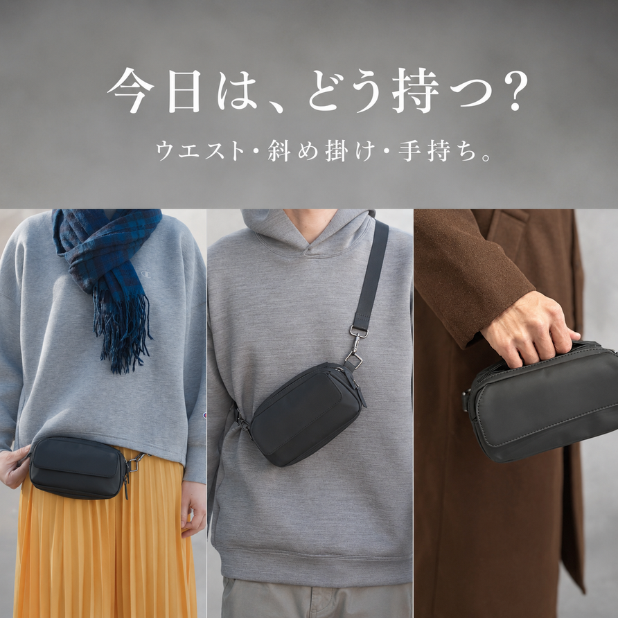 まるでポケットのようなバッグ「QUICK PACK pockepa」