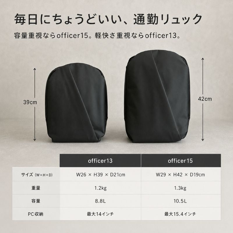 【NEW】探さない、ごちゃつかない快適通勤リュック「QUICK PACK officer 13」 - NIGオンラインストア