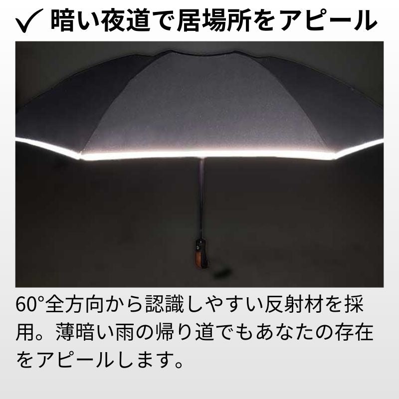 晴雨兼用の逆折りたたみ傘「NURASAN-J」