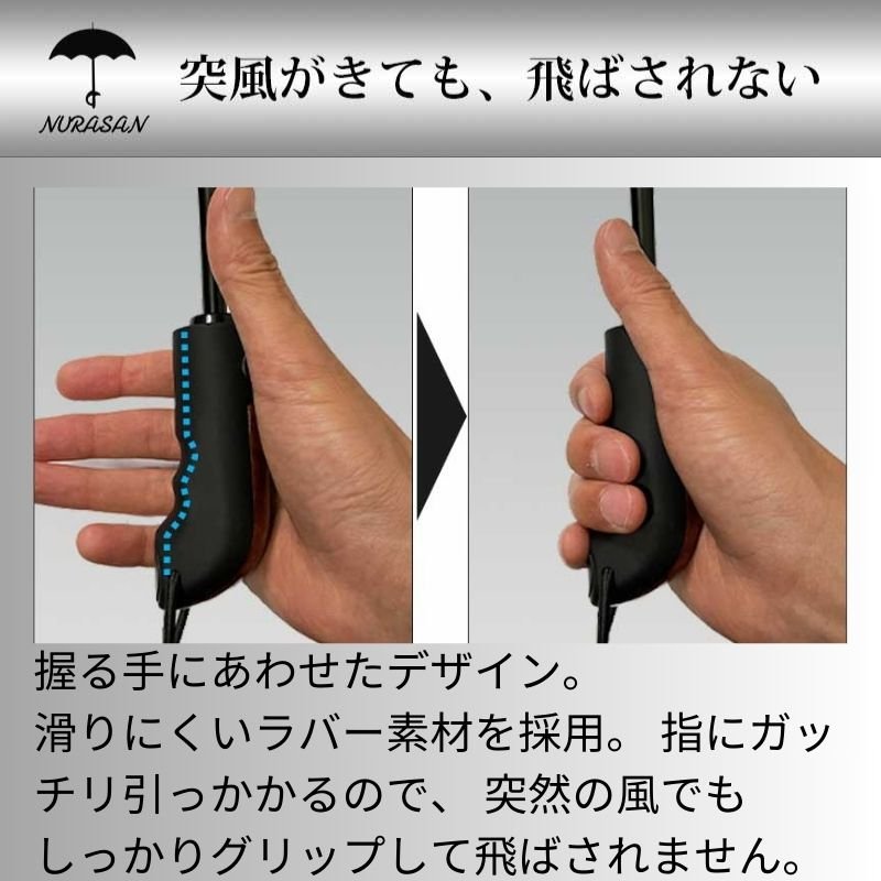超広ワイドな強風対応の逆折りたたみ傘【NURASAN - 27W】..公式ストア限定特価 - NIGオンラインストア