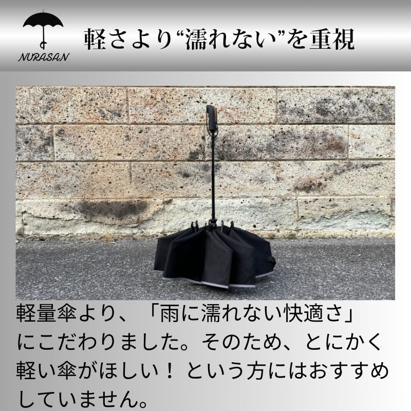 超広ワイドな強風対応の逆折りたたみ傘【NURASAN - 27W】..公式ストア限定特価 - NIGオンラインストア