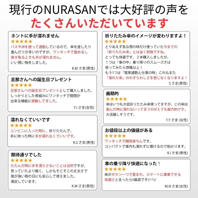 超広ワイドな強風対応の逆折りたたみ傘【NURASAN - 27W】..公式ストア限定特価 - NIGオンラインストア