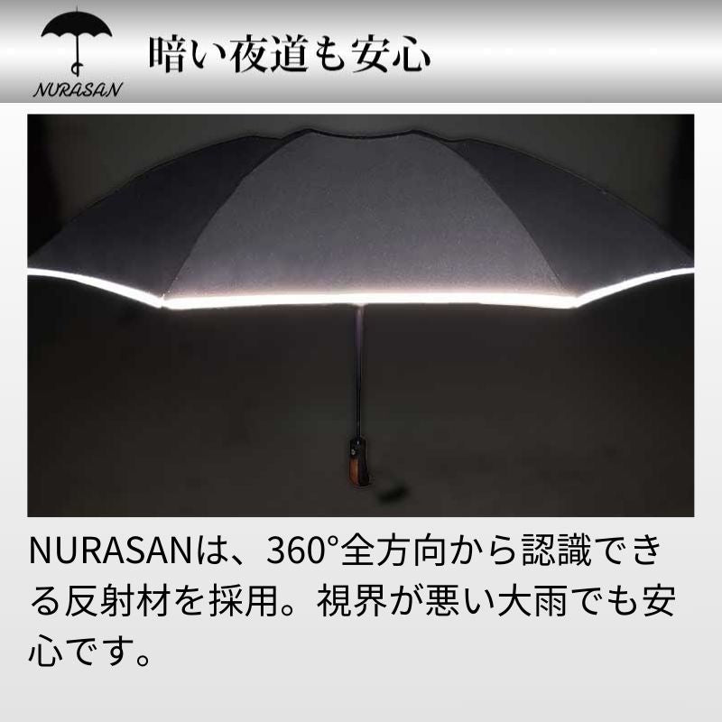 逆折りたたみ傘「NURASAN」