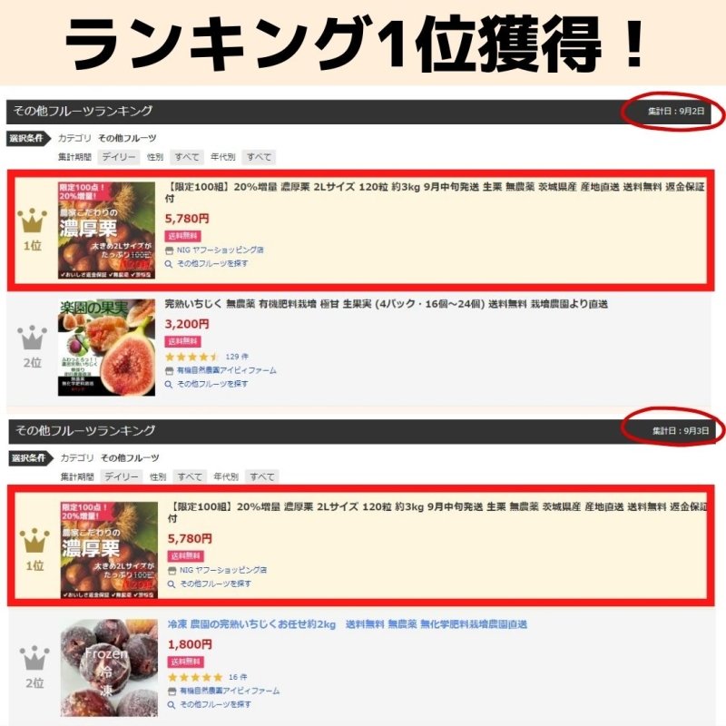 ○○日寝かせて高圧で蒸し焼きにした、こだわりの熟成濃厚焼き栗 - NIGオンラインストア