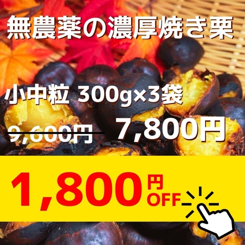 ○○日寝かせて高圧で蒸し焼きにした、こだわり濃厚焼き栗(小中粒) - NIGオンラインストア