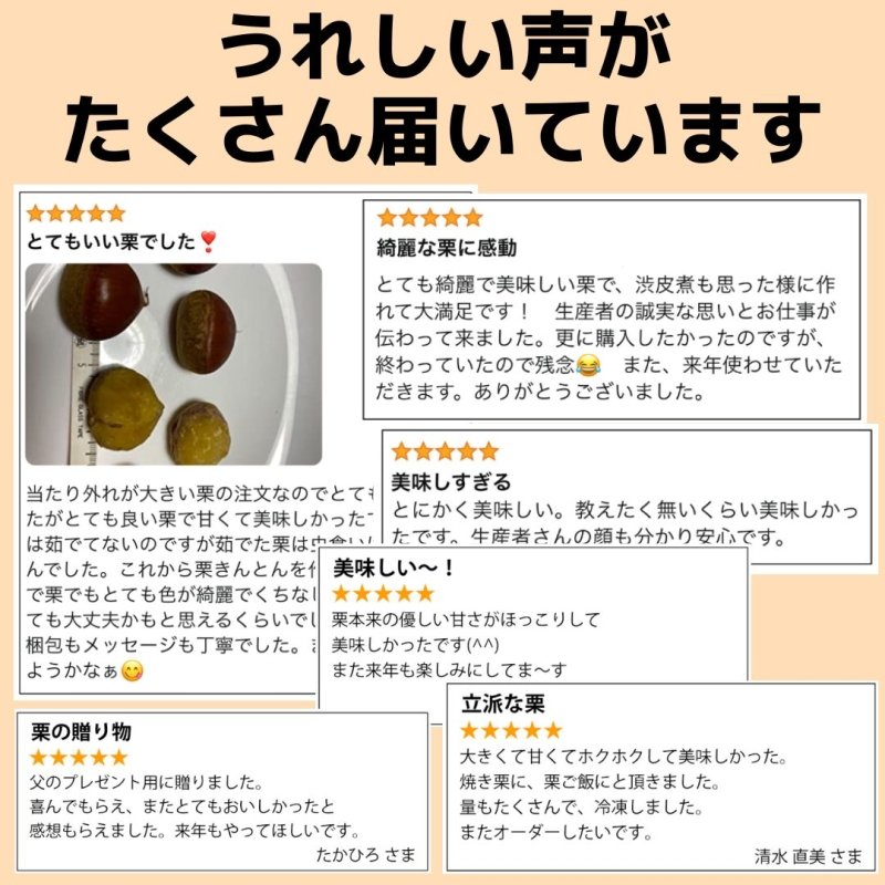 ○○日寝かせて高圧で蒸し焼きにした、こだわり濃厚焼き栗(小中粒) - NIGオンラインストア